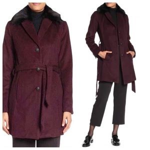 NWT Marc New York Andrew Marc Wool Coat Fox Fur Collar 4